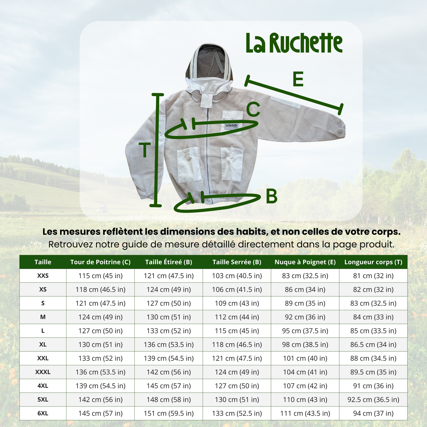 Veste d'apiculture aérée