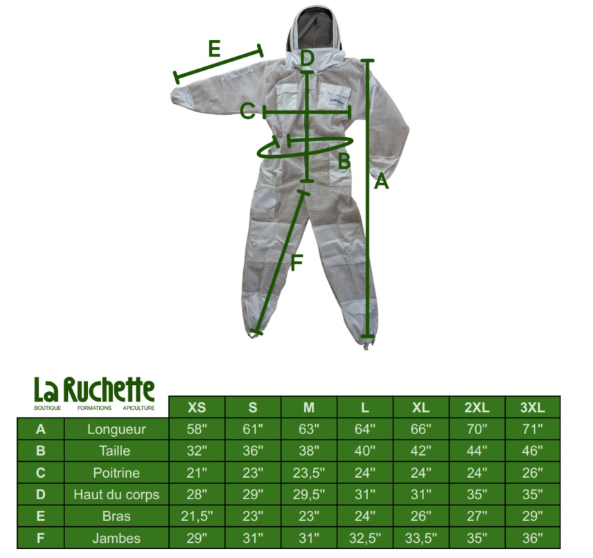 Habit d'apiculteur complet aéré