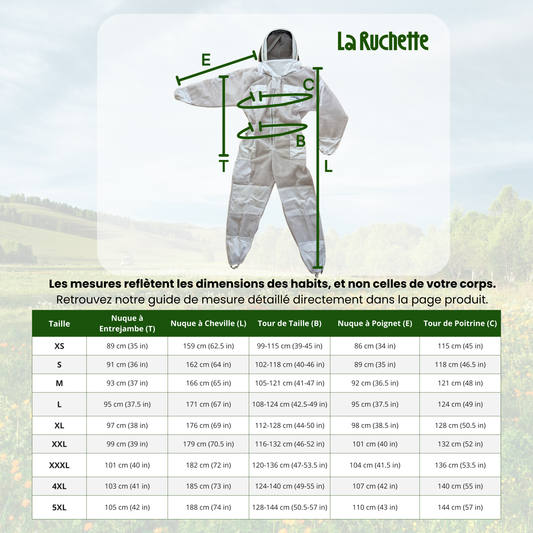 Complete ventilated beekeeper's suit