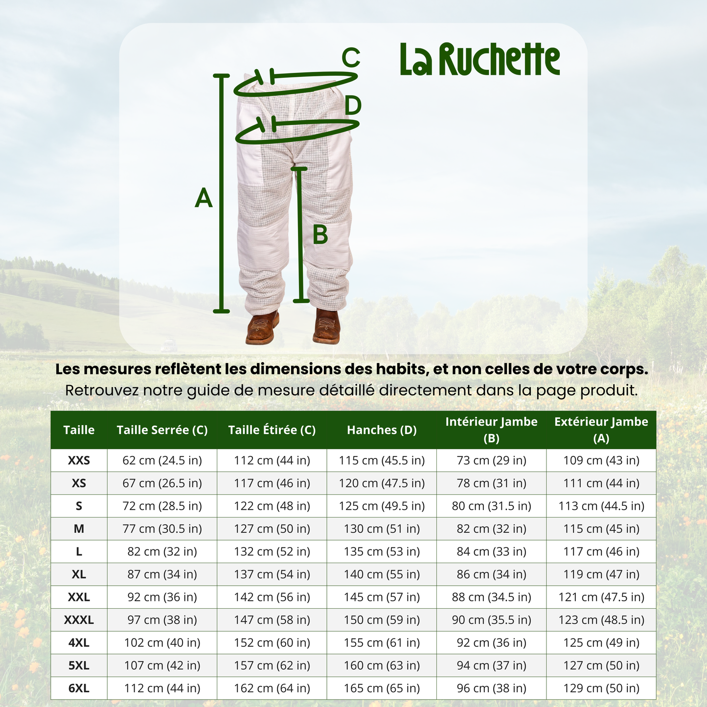 Pantalon d'apiculture aérée