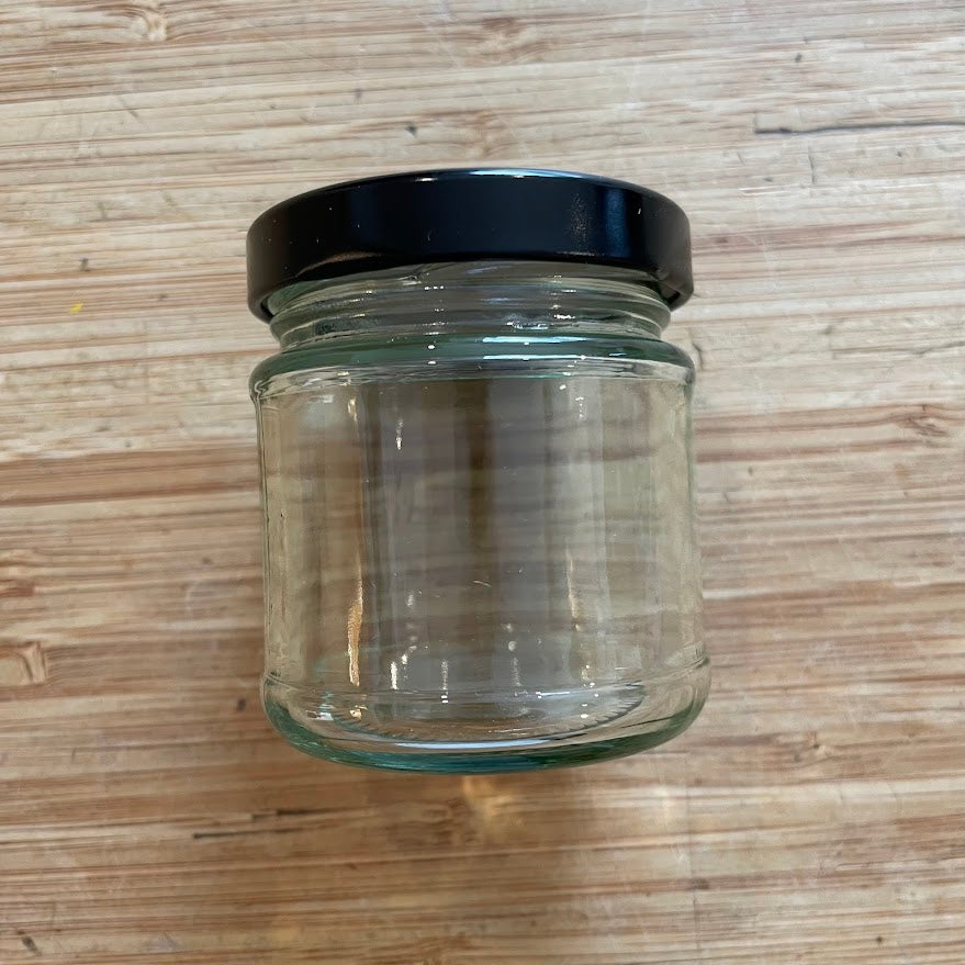 Crate of glass jars