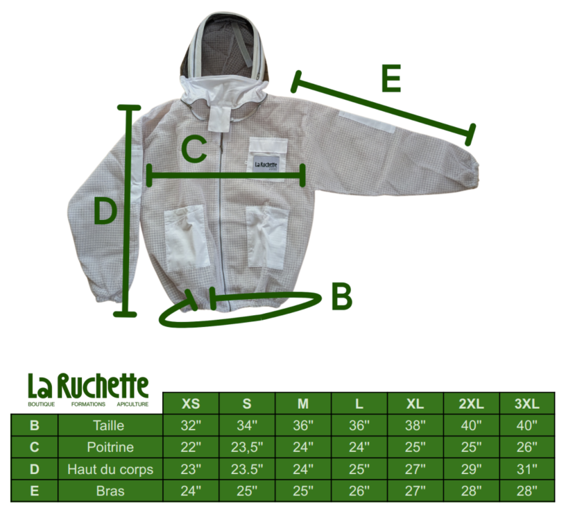 Breathable beekeeping jacket