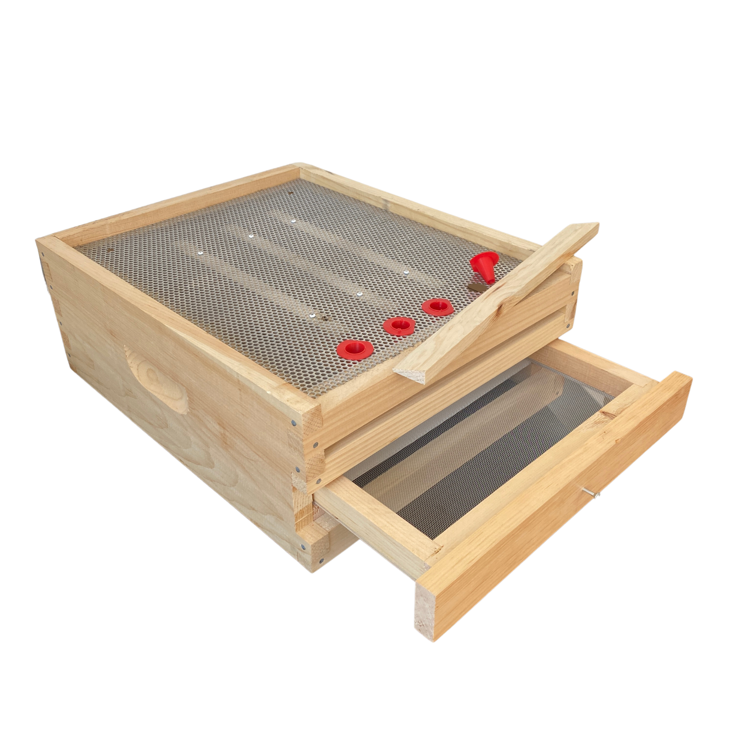 Trappe à pollen de plancher en bois avec tiroir avant