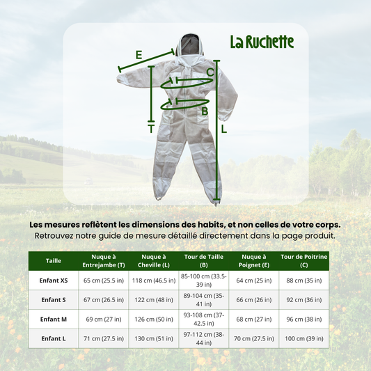 Complete beekeeper's outfit