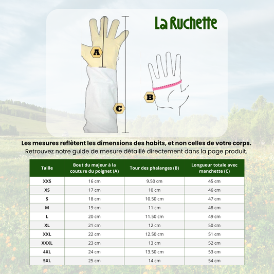 Pair of beekeeping gloves